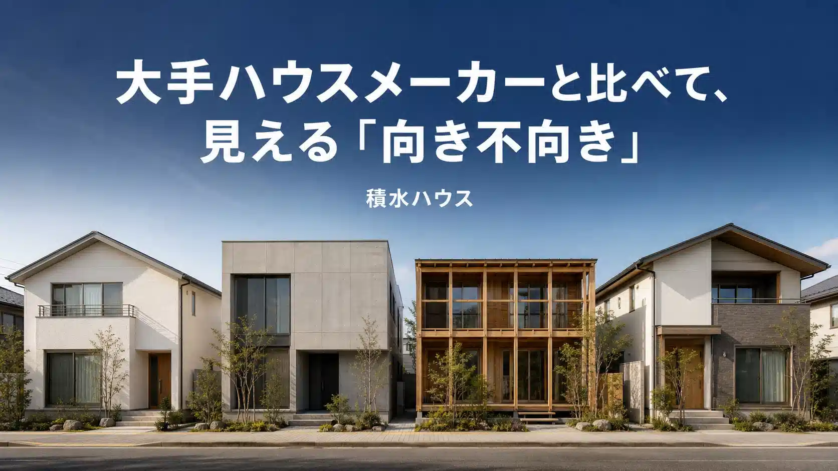 積水ハウスと大和・ヘーベル・住友林業を比較したアイキャッチ