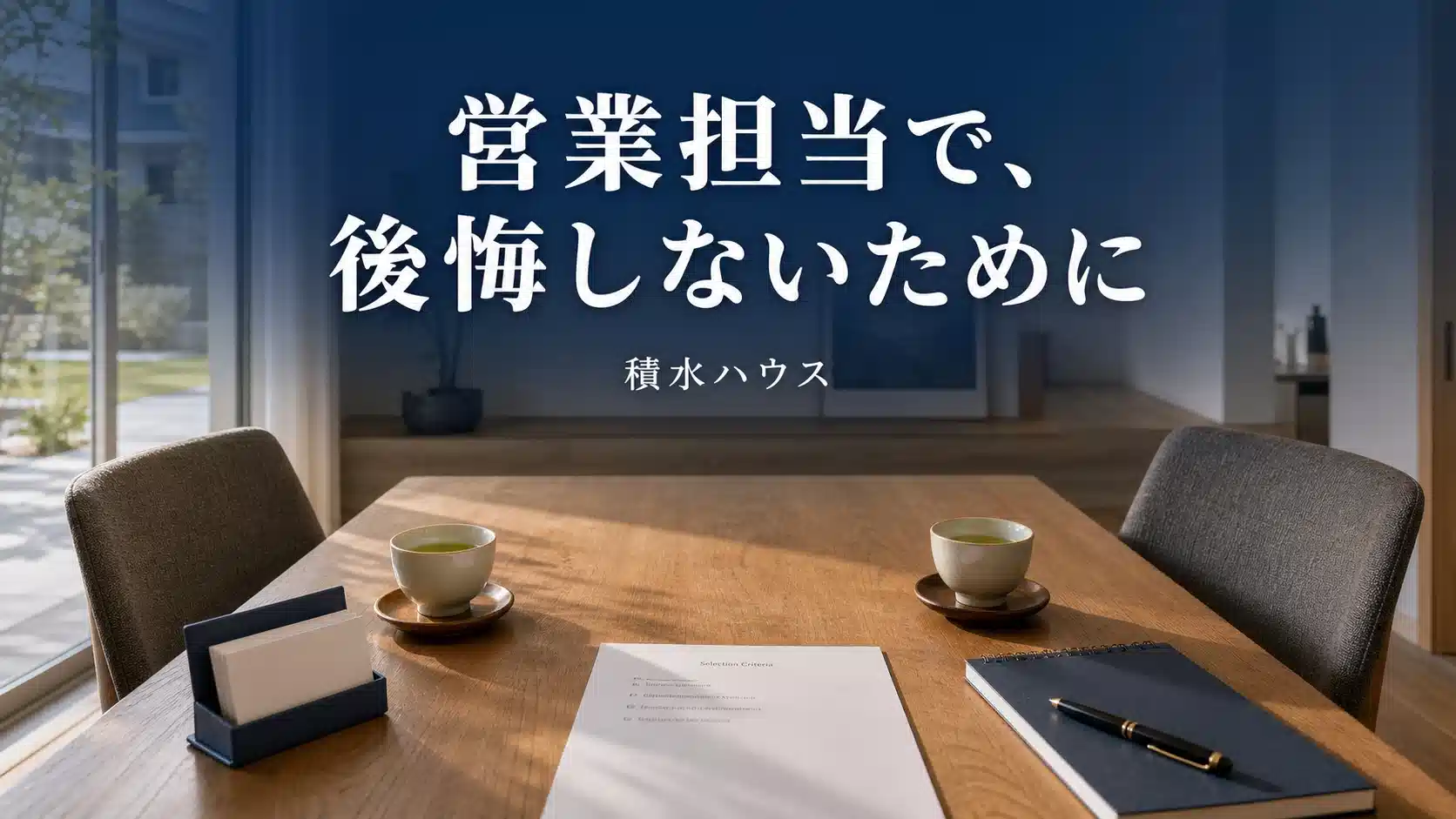 積水ハウスの営業担当の見抜き方と判断基準を解説するアイキャッチ