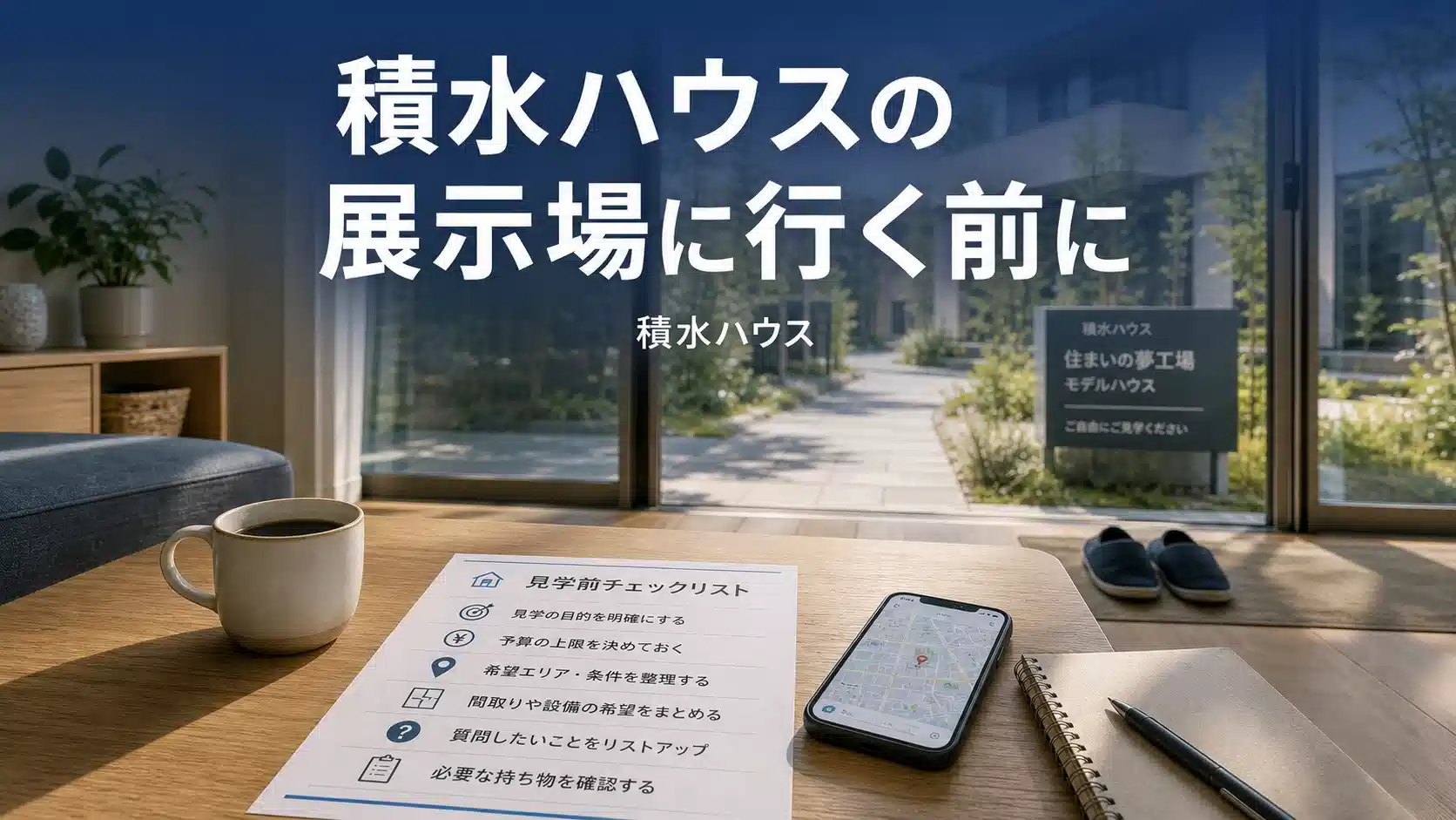 積水ハウスの展示場に行く前にやるべきことを解説するアイキャッチ