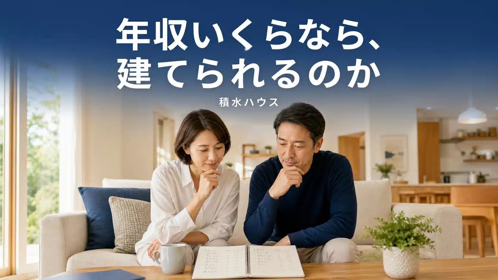 積水ハウスを建てるための年収目安と資金計画を解説するアイキャッチ